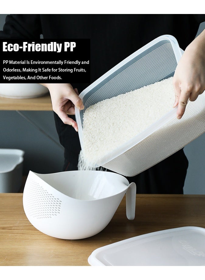 TAPIT 3PCS Plastic Storage Containers with Lid Large Food Storage Organizer Stackable Refrigerator Organizer Kitchen Containers for Fruits Vegetables Meat Egg Home Kitchen Storage - Image 5